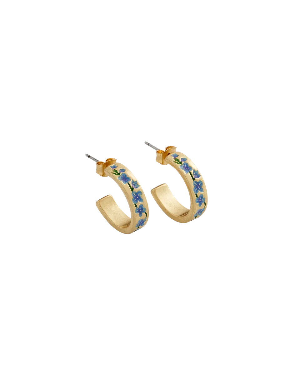 fable-england-jewellery-blue-forget-me-not-ohrringe-blau-gold image 1