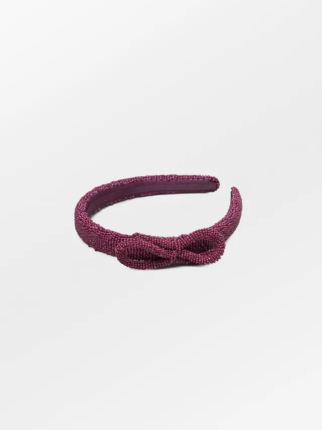 becks-ndergaard-bow-slim-beaded-hairbrace-haarband-violett-perlen image 1
