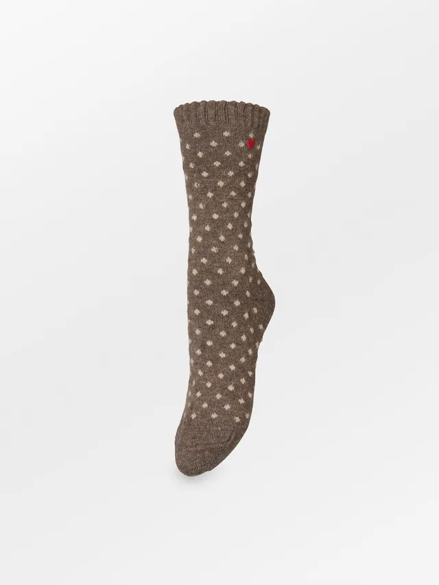 becks-ndergaard-dotted-wola-wollsocke-hot-fudge-brown image 1