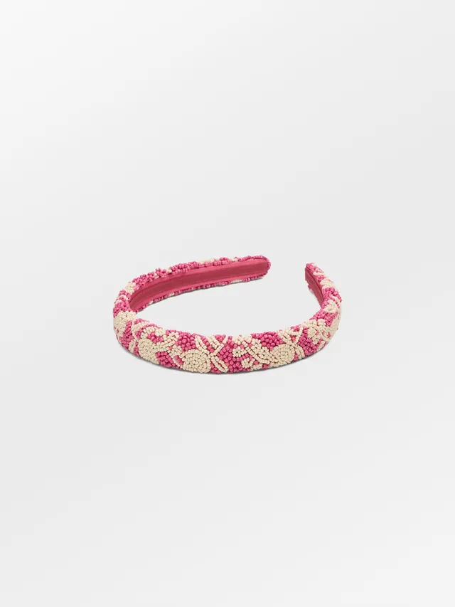 becks-ndergaard-dotted-flora-slim-haarband-pink-perlen image 1