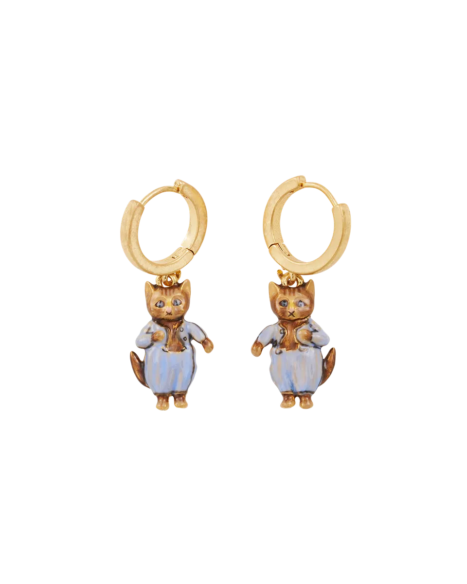 fable-england-peter-rabbit-tom-kitten-huggie-ohrringe-gold image 1