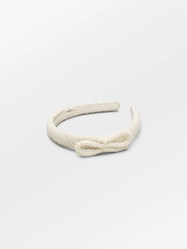 becks-ndergaard-bow-slim-beaded-hairbrace-haarreif-off-white-perlen image 1
