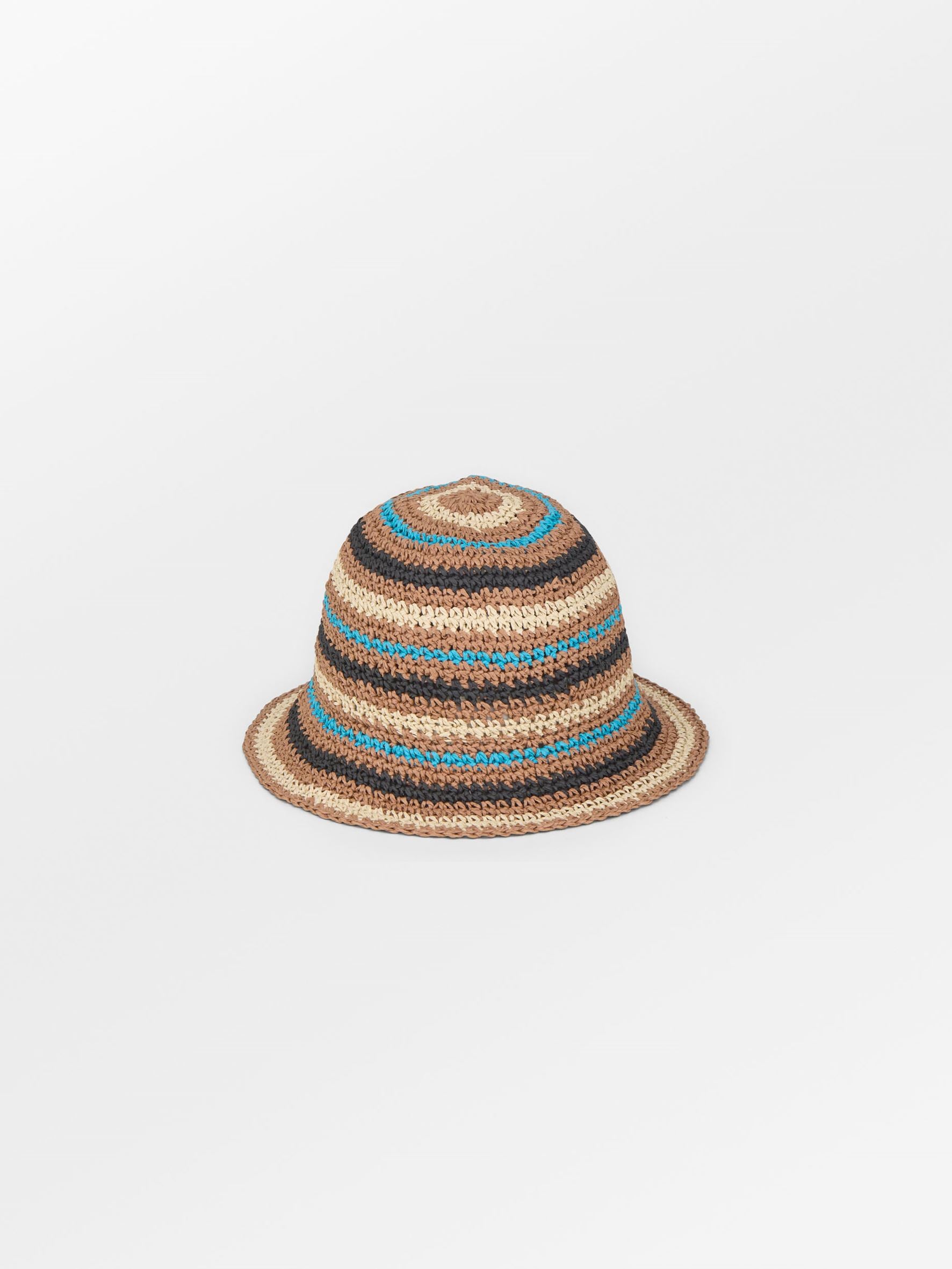 becks-ndergaard-striped-saverina-strohhut-brown-sugar-stroh image 1