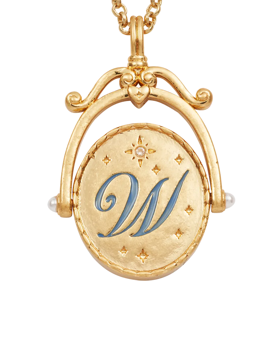 fable-england-w-initial-water-lily-halskette-gold image 1