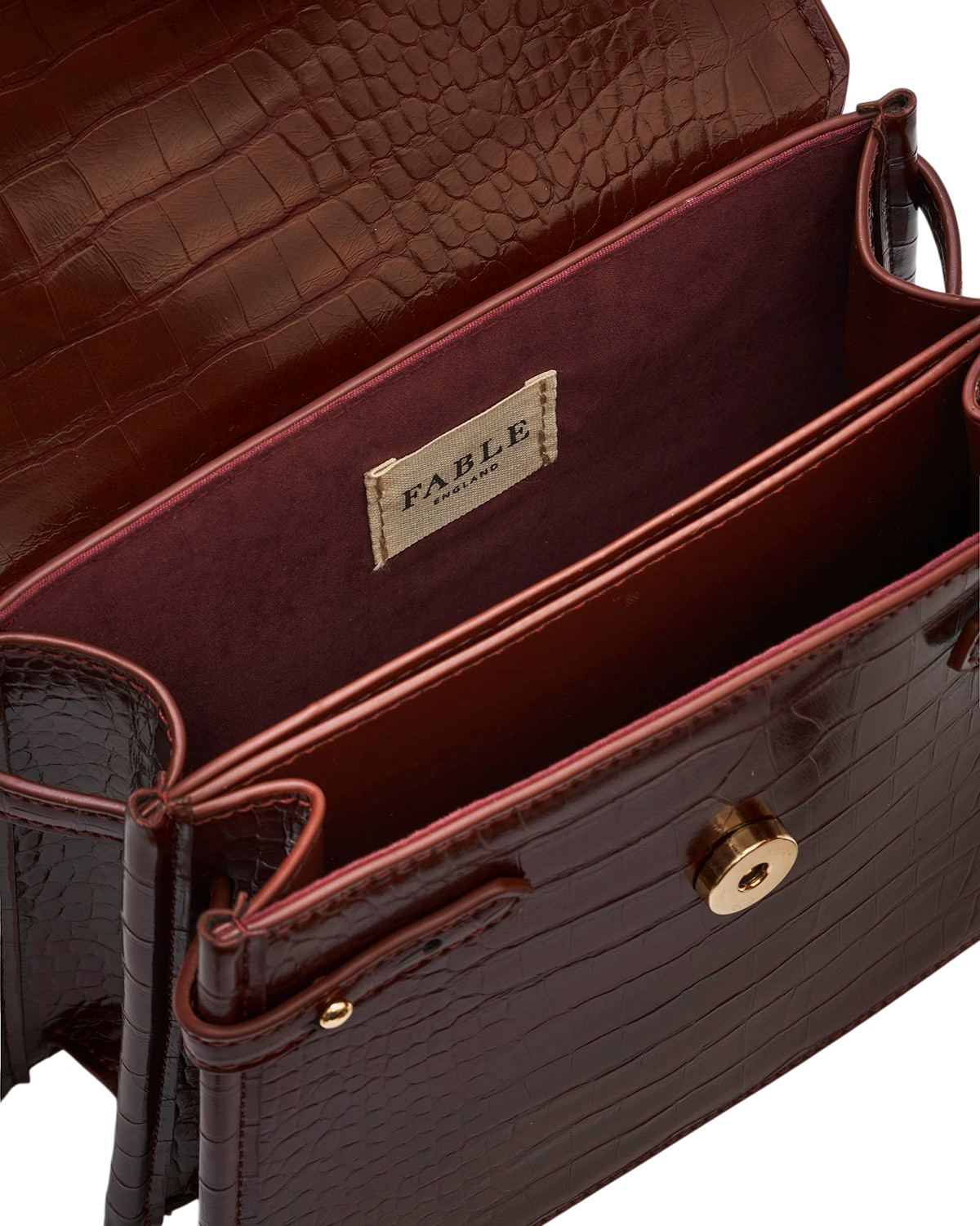 fable-england-eliza-small-top-handle-tasche-burgund-kroko image 8