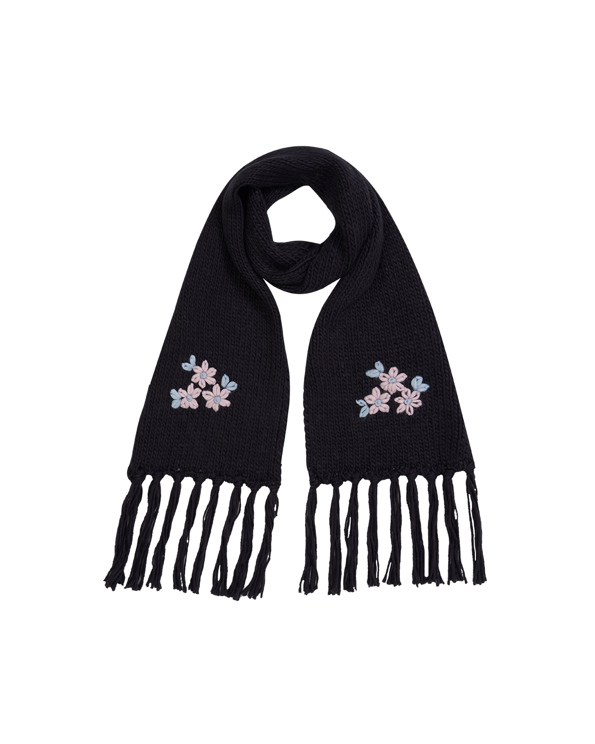 fable-england-scarves-forget-me-not-strickschal-navy image 1