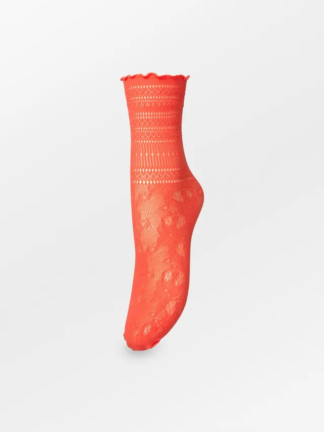 becks-ndergaard-bloom-lace-sock-socken-grenadine-red-spitze image 1