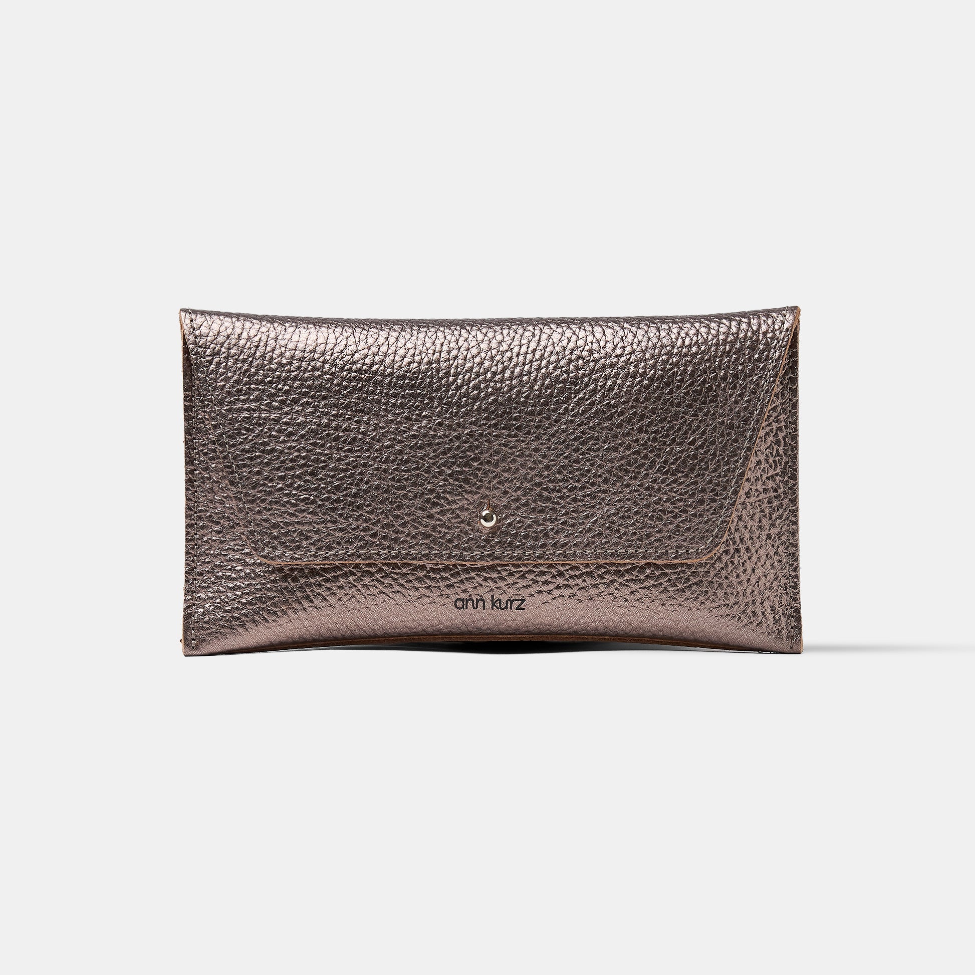 ann-kurz-mini-envelope-geldb-rse-metallic-grau-leder image 1