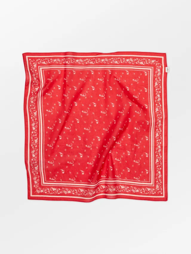 becks-ndergaard-tulipa-cotta-scarf-tuch-55x55-rot-baumwolle image 1