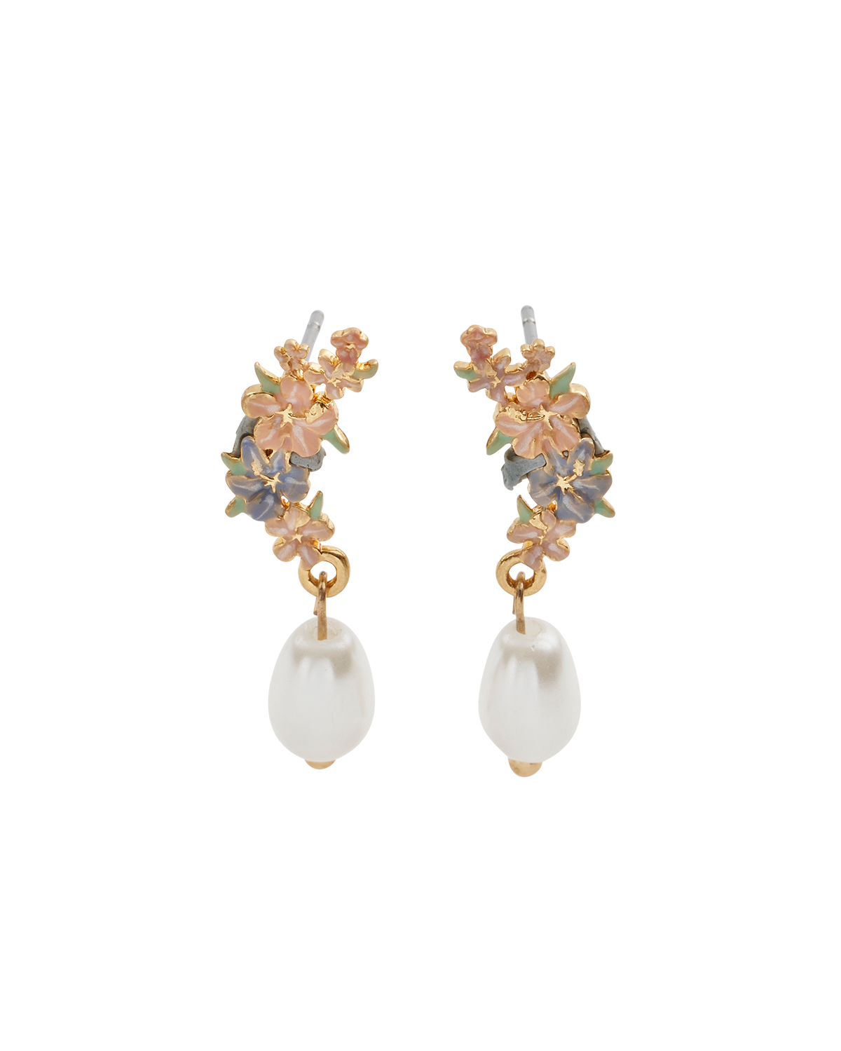 fable-england-hibiscus-pearl-ohrringe-gold-perlen image 1