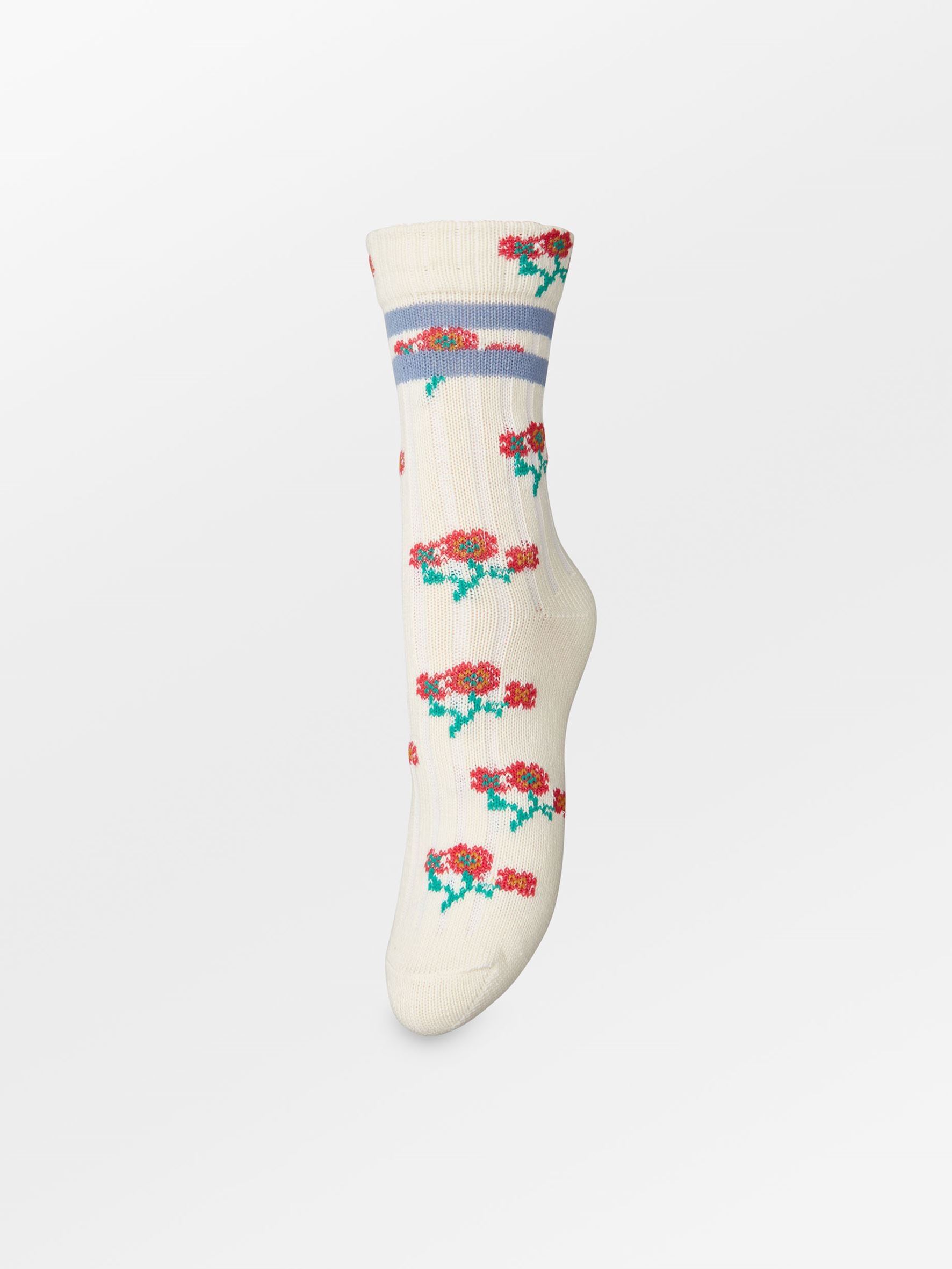 becks-ndergaard-flotile-cotta-sock-socken-birch-white-blumen image 1