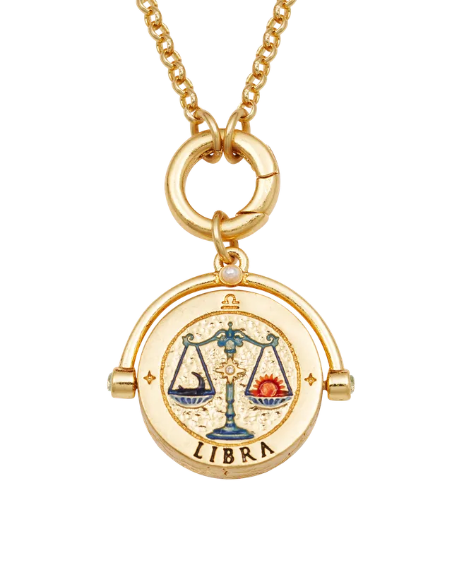 fable-england-jewellery-libra-spinner-kette-waage-gold image 1