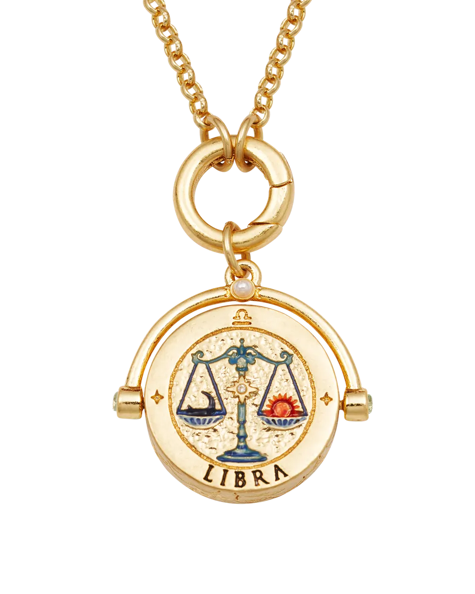 fable-england-jewellery-libra-spinner-kette-waage-gold image 1