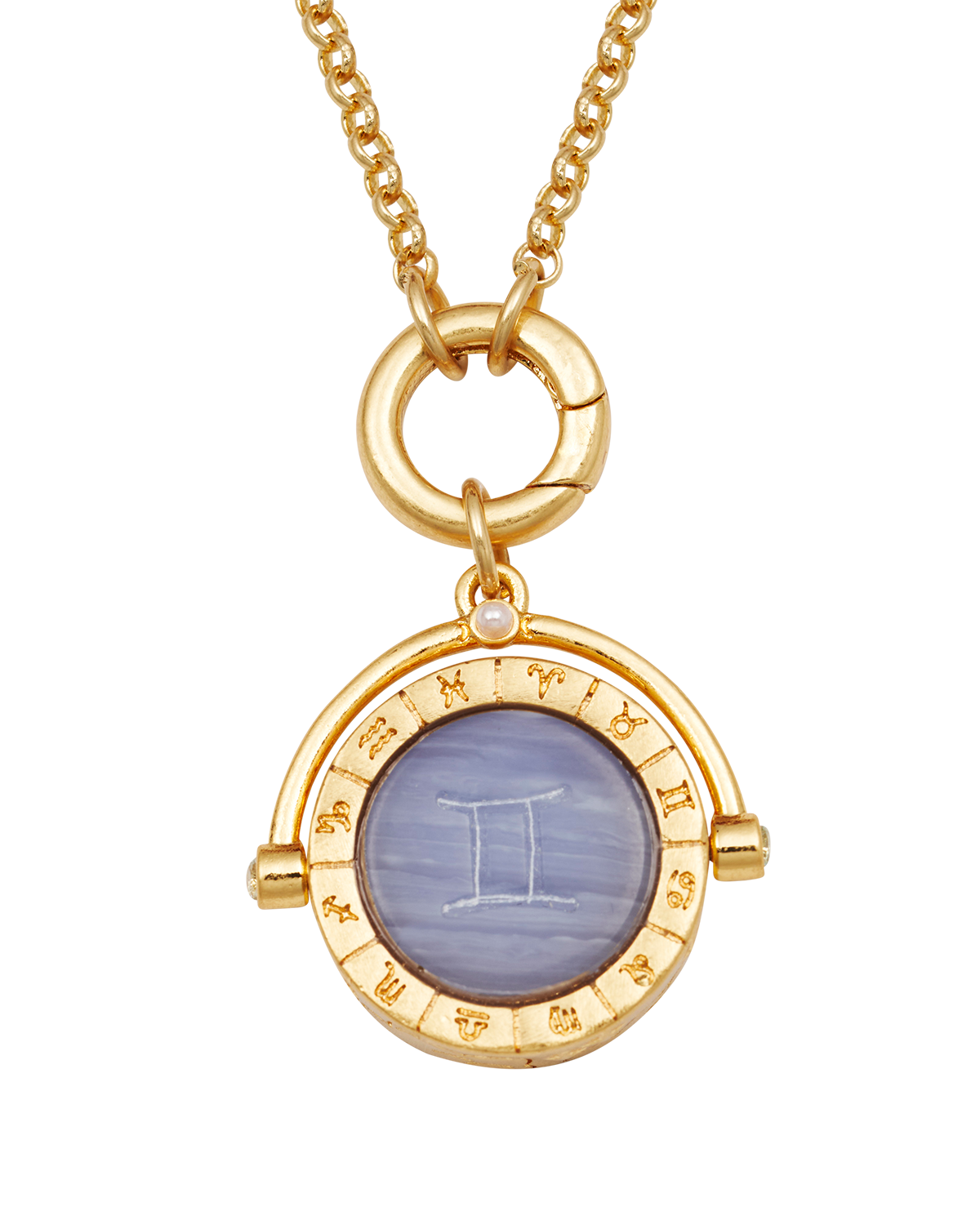 fable-england-gemini-zodiac-spinner-halskette-gold-sternzeichen image 3