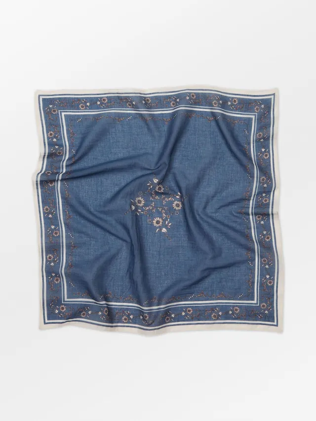 becks-ndergaard-suniflora-cotta-tuch-55x55-blau-blumen image 1