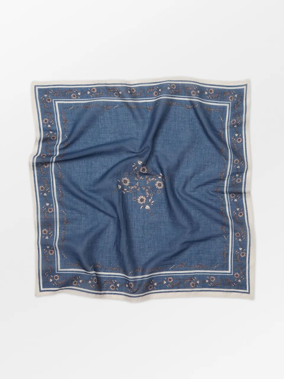 becks-ndergaard-suniflora-cotta-tuch-55x55-blau-blumen image 1