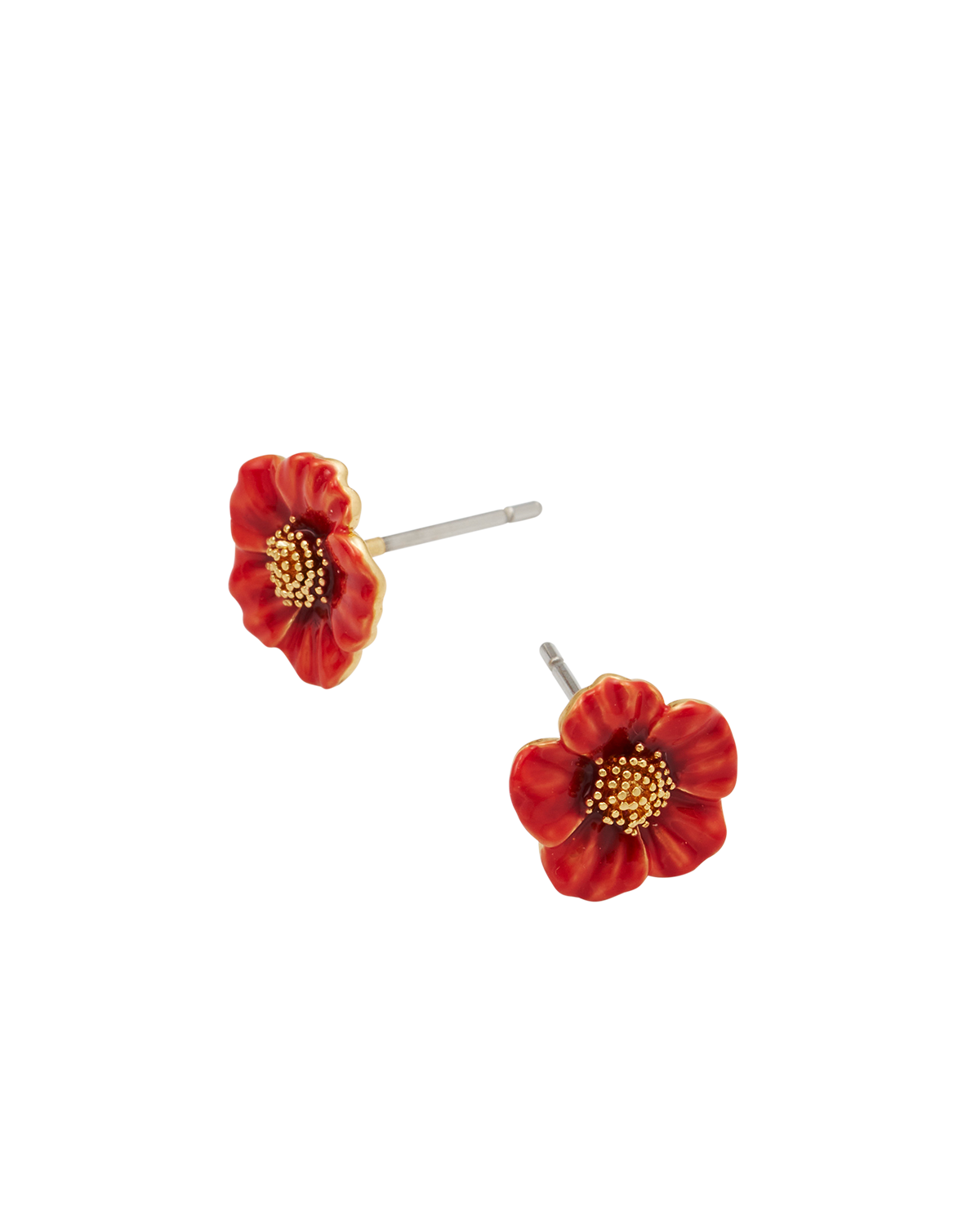 fable-england-red-blossom-ohrstecker-gold-rot image 3