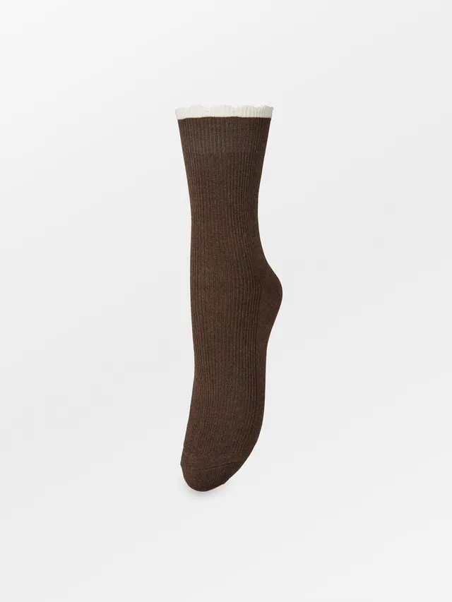 becks-ndergaard-talula-socken-hot-fudge-brown-braun-37-39-basic image 1