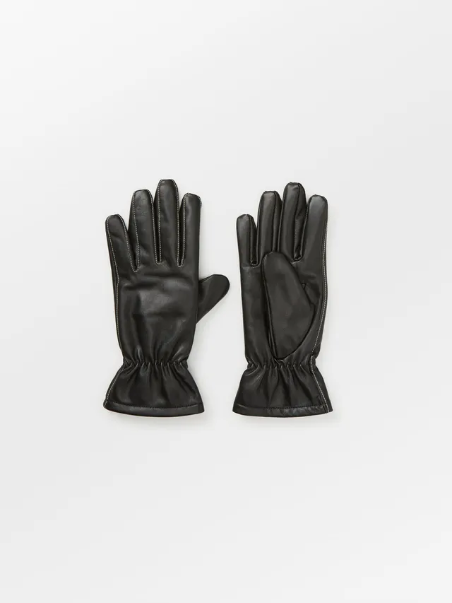 becks-ndergaard-smooth-leather-gloves-lederhandschuhe-schwarz-gr-7 image 1