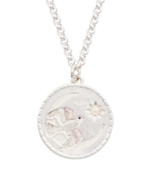 fable-england-dove-halskette-silber-tauben-medaillon-perle image 1