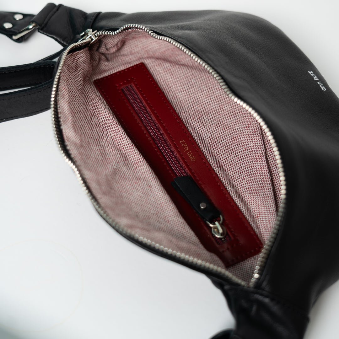 ann-kurz-fanny-pack-bauchtasche-nappa-schwarz-gold-ak019 image 4