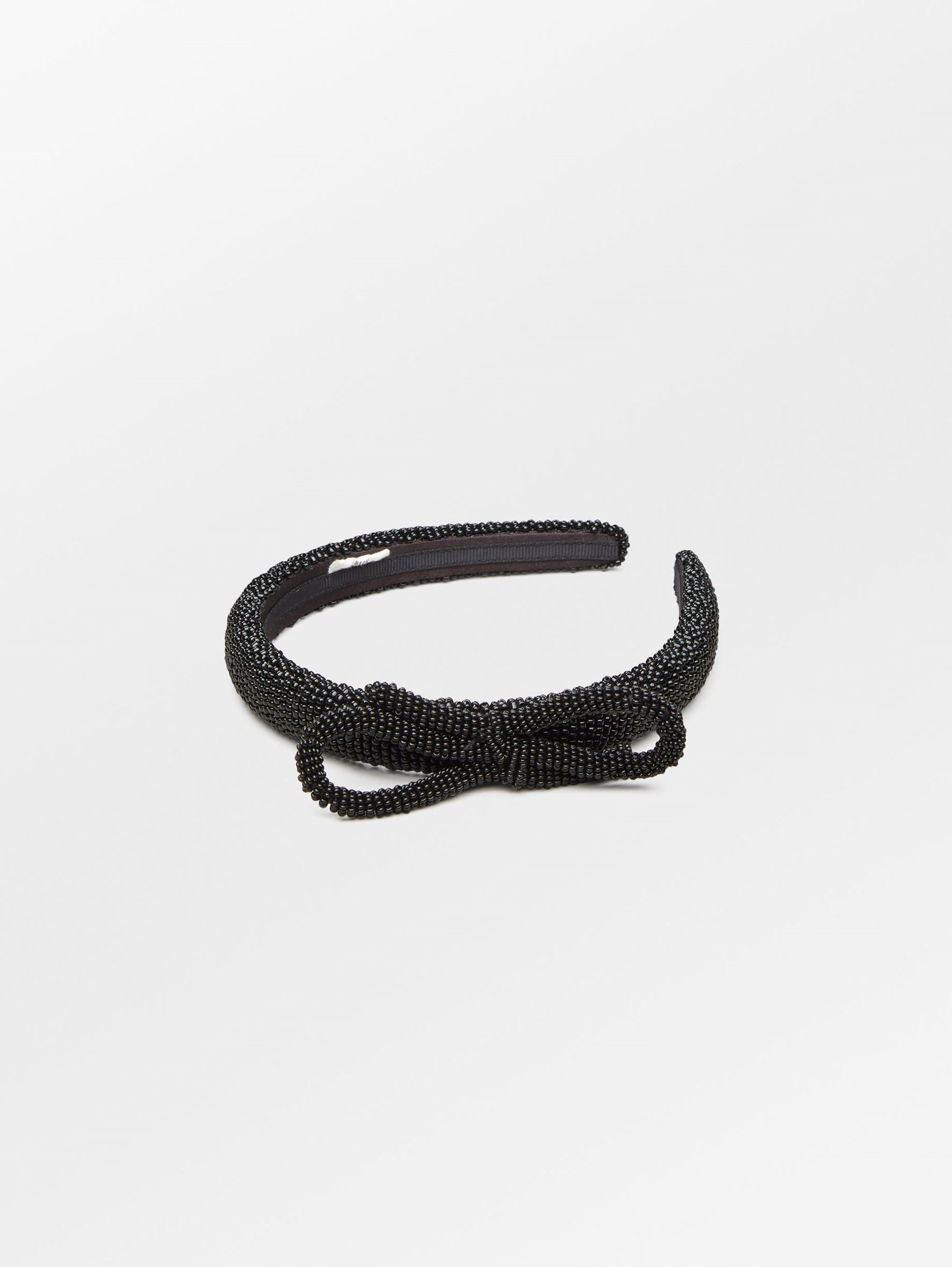 becks-ndergaard-bow-slim-beaded-hairbrace-haarband-schwarz image 1
