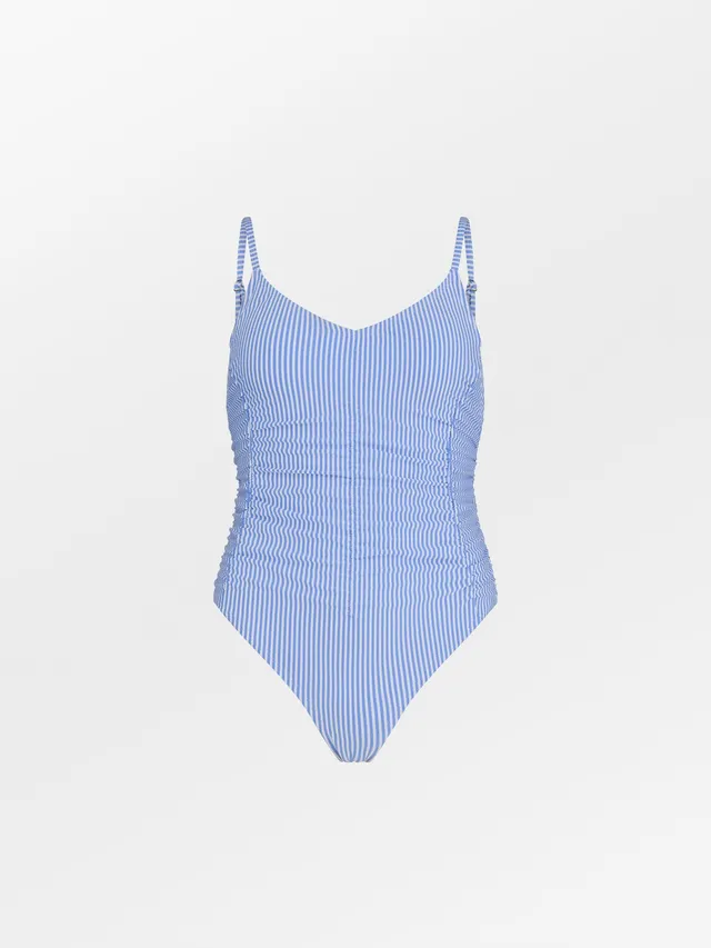 becks-ndergaard-striba-gathered-bea-badeanzug-blau-s-xl image 1
