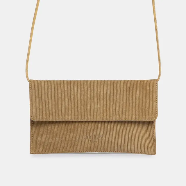 ann-kurz-mini-thin-clutch-ruffle-leder-cuoio image 1
