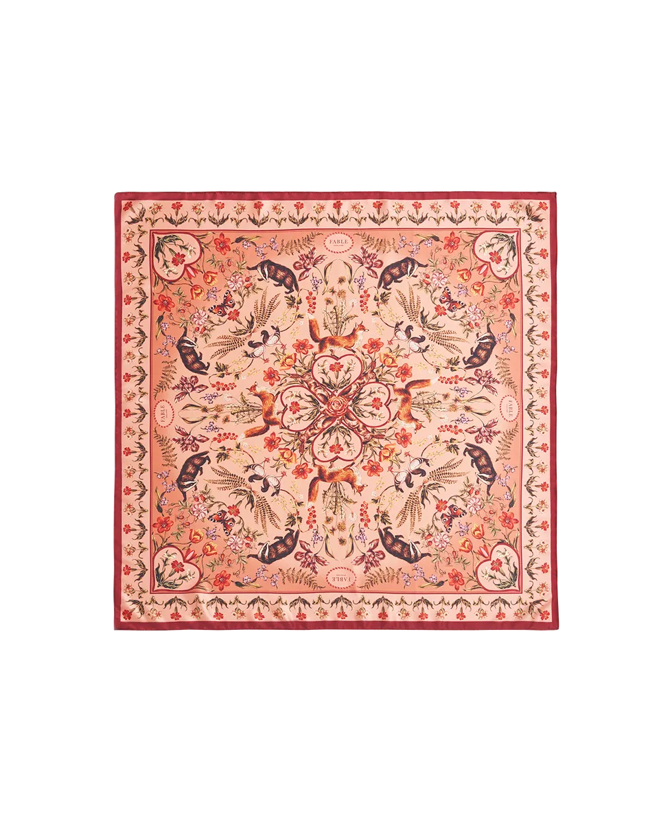 fable-england-folksy-fox-tales-tuch-quadrat-pfirsich image 1