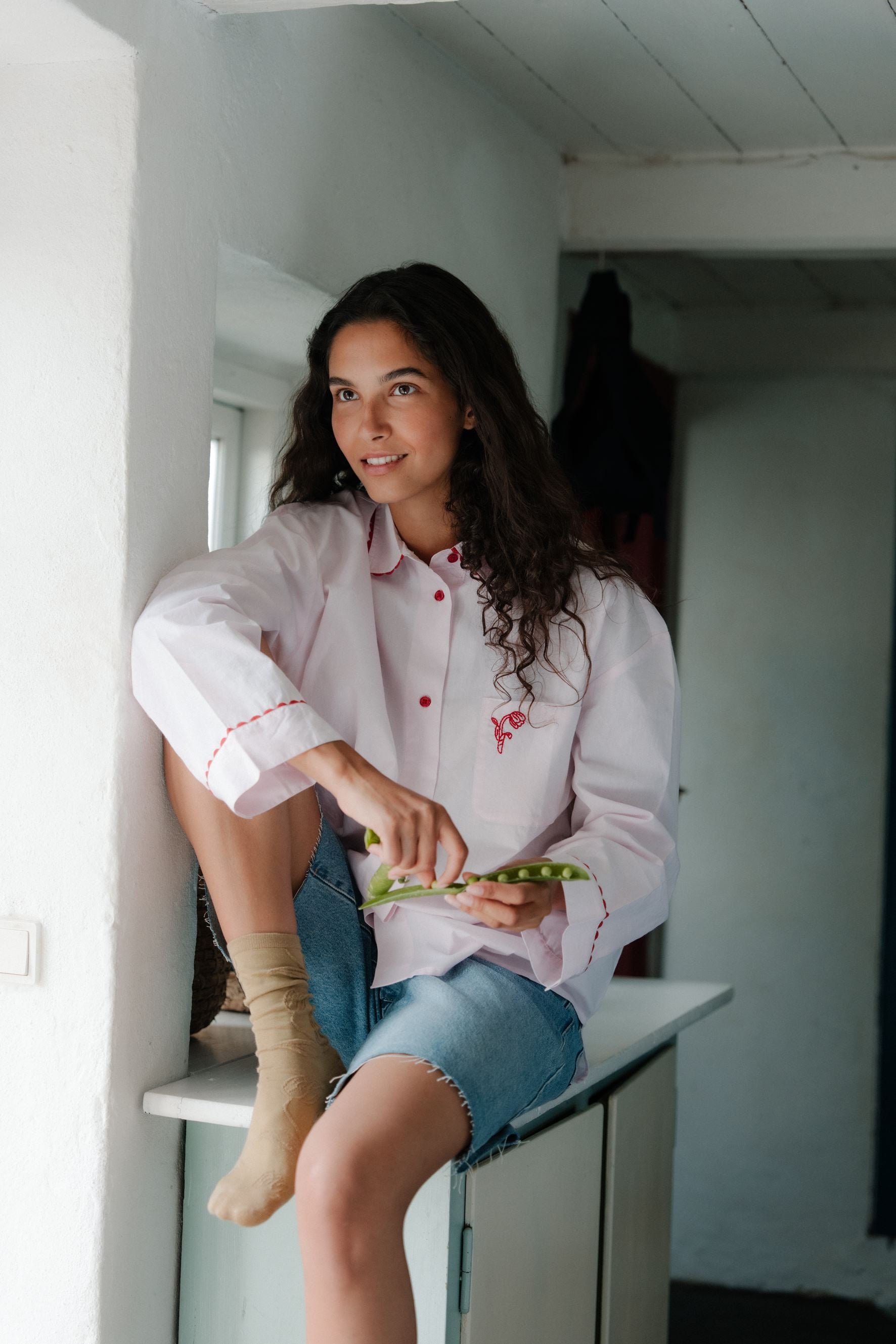 becks-ndergaard-scallop-pyjamaoberteil-pale-lilac-bio-baumwolle image 1