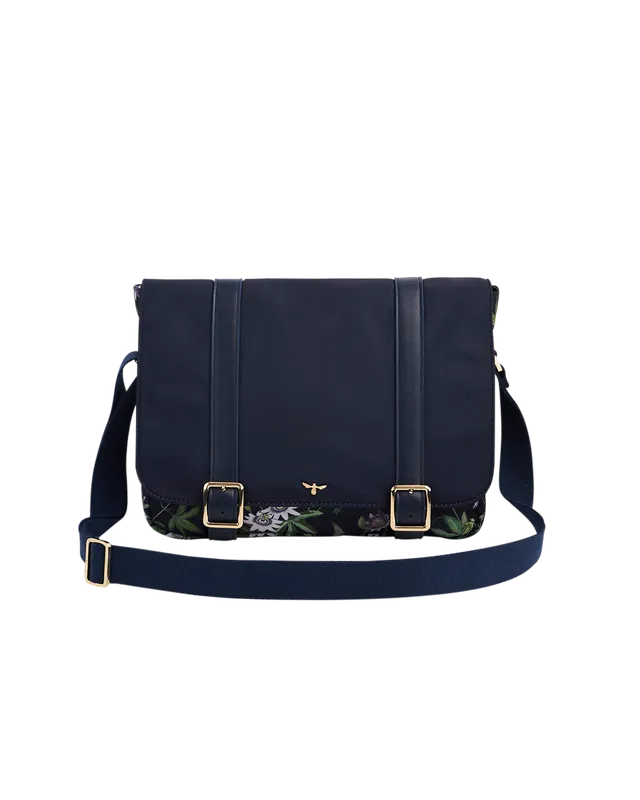 fable-england-navy-passion-flower-satchel-tasche-navy image 1