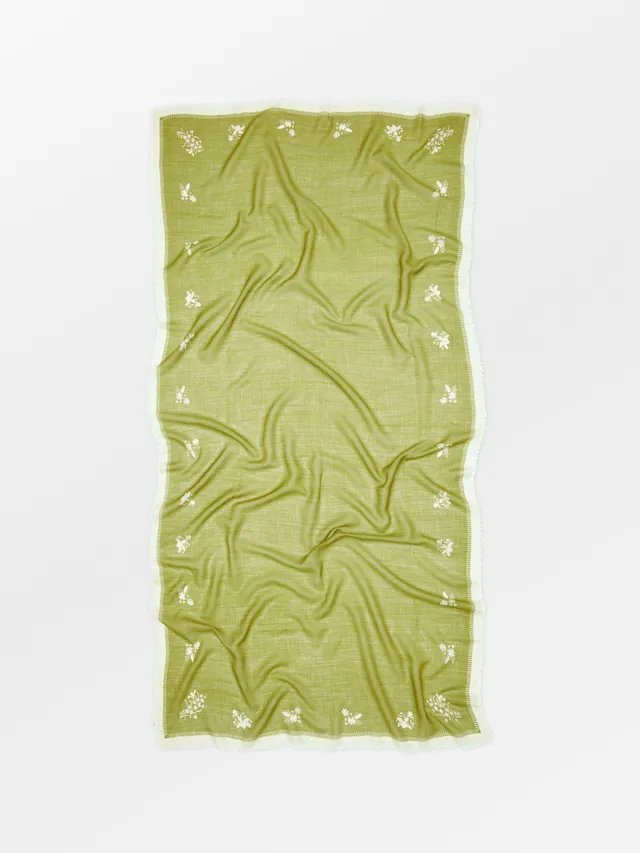 becks-ndergaard-flostella-siw-schal-wolle-seide-gr-n-100x200 image 1