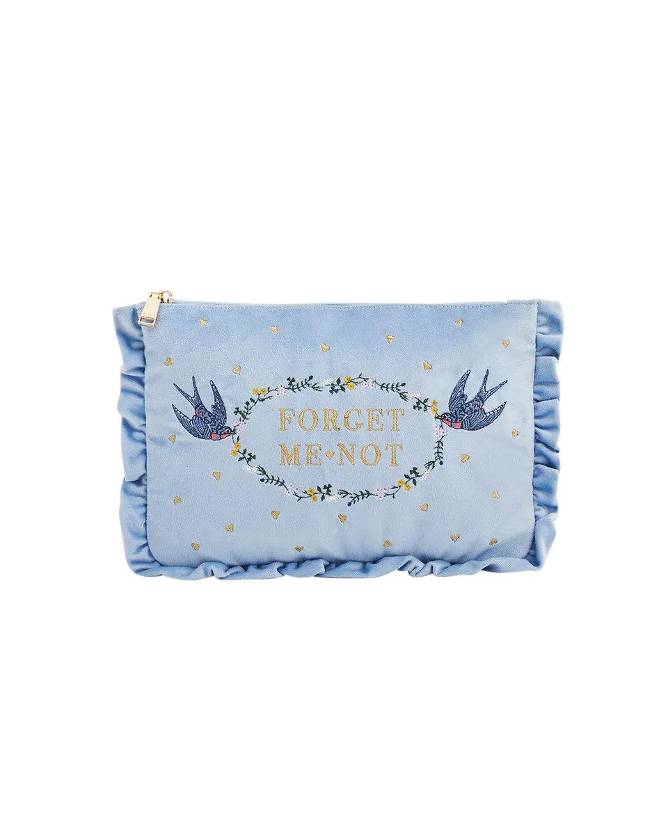 fable-england-forget-me-not-pouch-samt-blau-bestickt image 1
