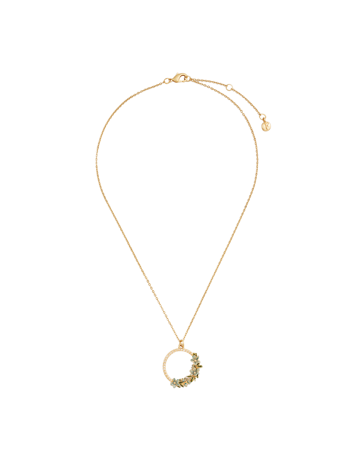 fable-england-floral-wreath-schmuckset-gold-blumen-kette-creolen image 4